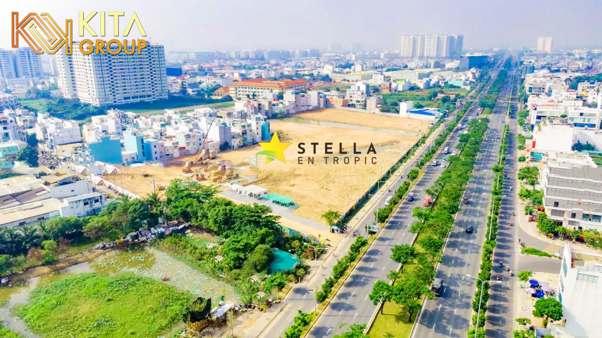 Vị trí thực tế mặt tiền dự án Stella En Tropic 79 Võ Văn Kiệt Kita Group Bình Tân